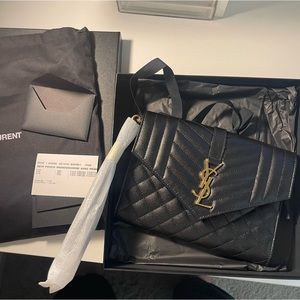 YVES SAINT LAURENT ENVELOPE FLAP POUCH